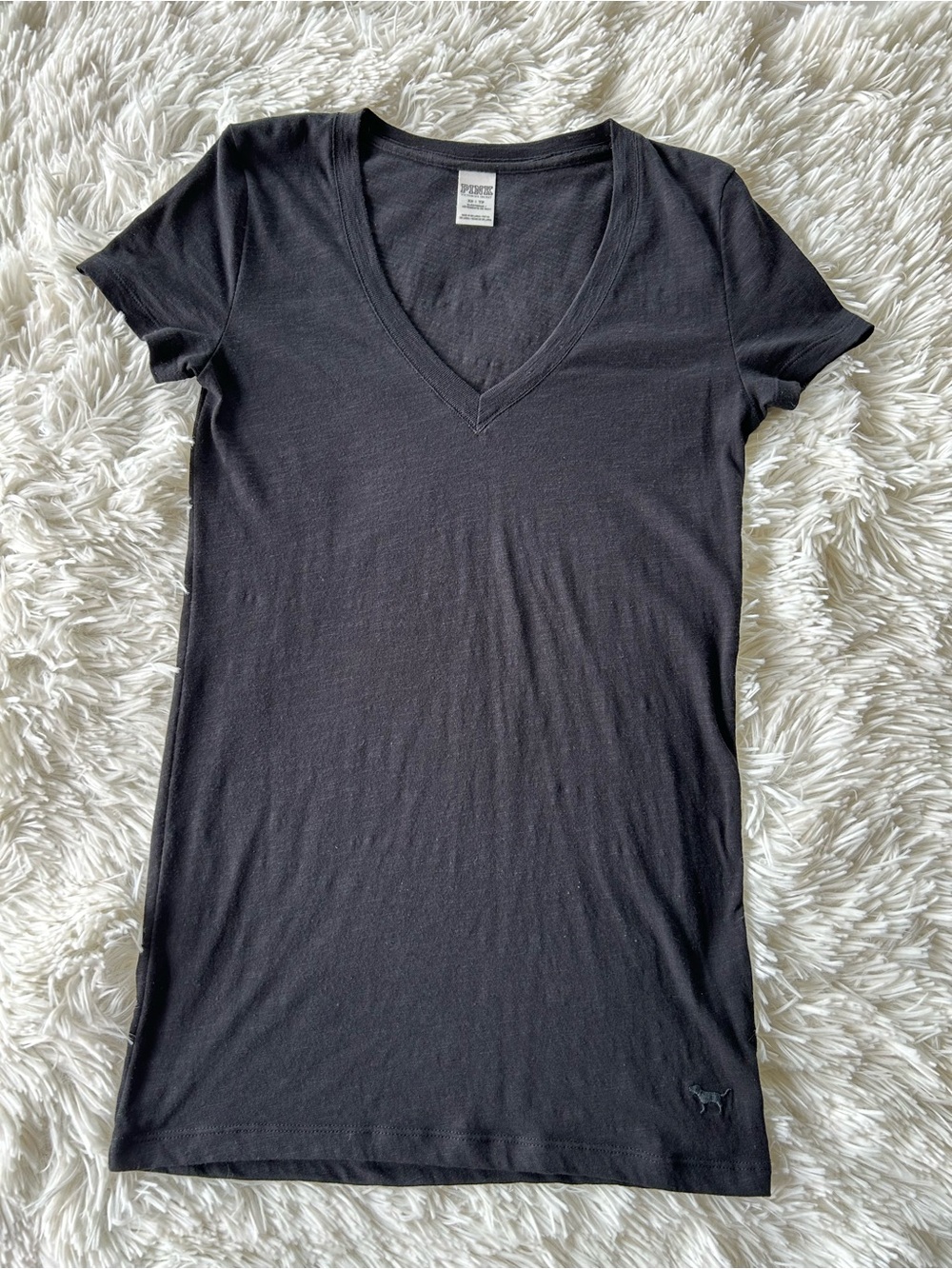 PINK Victoria's Secret | Black V-Neck Tee Shirt